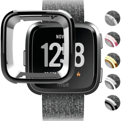 Fb.pc9.1 Up Gallery Black StrapsCo TPU Protective Case For Fitbit Versa