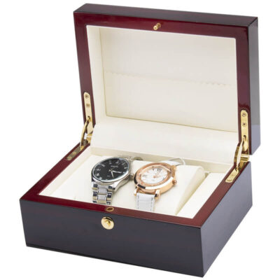 Wood Watch Box For 2 Watches