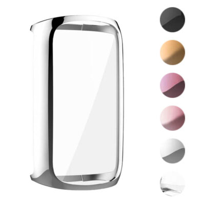 fb.pc17.ss Gallery Silver StrapsCo TPU Smart Watch Protective Case Fitbit Luxe Protector