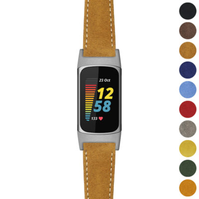 fbx5.st34 Suede Strap Short Standard Long for Fitbit Charge 5