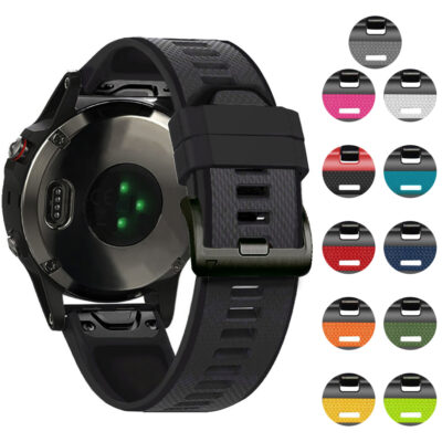 g.r76 ALL COLOR Black Grey StrapsCo Perorated Rubber Sport Strap for Fenix 6X 6