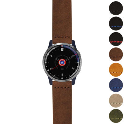 g.lh.fa.st29 Gallery Brown StrapsCo Heavy Duty Suede Watch Strap 22mm