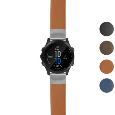 g.f945.st24 Gallery Tan StrapsCo Heavy Duty Leather Watch Band Strap 20mm