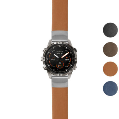 g.mrq2.st24 Gallery Tan StrapsCo Heavy Duty Leather Watch Band Strap 20mm