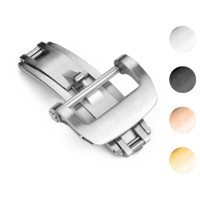 cl.rm1 Gallery Silver StrapsCo Butterfly Spring Loaded Deployant Clasp 18mm 20mm