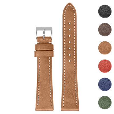st37 Gallery StrapsCo Stitched Heritage Leather Watch Band Strap Quick Release 17mm 18mm 19mm 20mm 21mm 22mm new