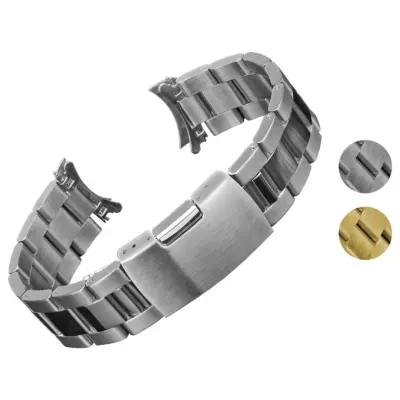 m.sk11 Gallery StrapsCo Oyster Bracelet Watch Band Strap with Hollow Links For Seiko SNXS 19mm