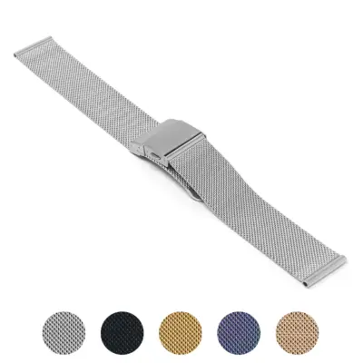 m111.ss Gallery Silver StrapsCo Pro Mesh Stainless Steel Watch Band Strap 18mm 20mm 22mm