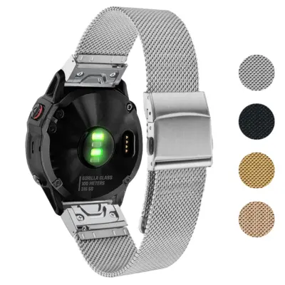 m111 Gallery StrapsCo Pro Mesh Stainless Steel Watch Band Strap for Garmin Watches