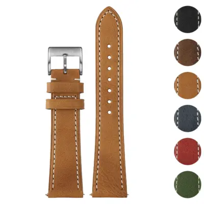 st37 Gallery Tan StrapsCo Heritage Leather Strap Watch Band 17mm 18mm 19mm 20mm 21mm 22mm