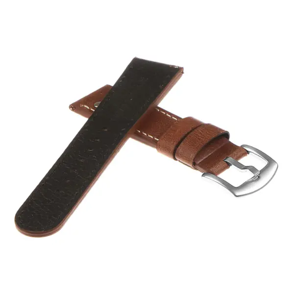Ds14.3 DASSARI Vintage Leather Watch Strap In Tan 2