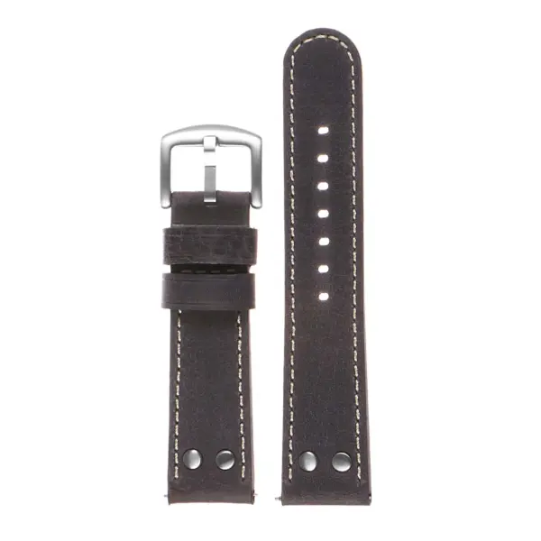 Ds14.5 DASSARI Vintage Leather Watch Strap In Blue 3