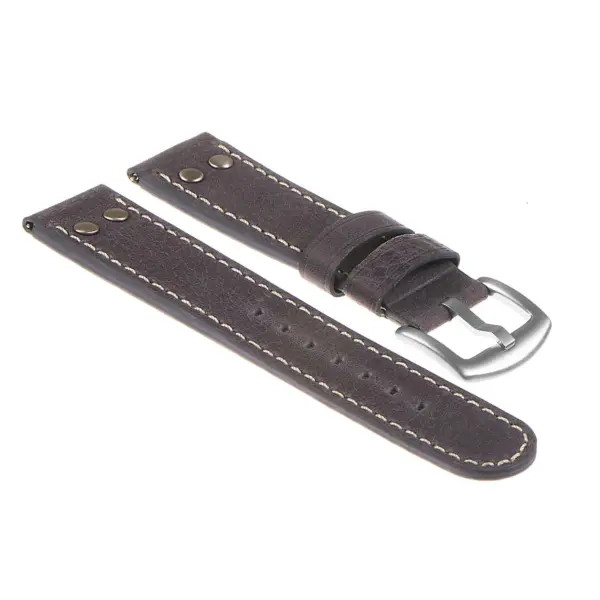 Ds14.5 DASSARI Vintage Leather Watch Strap In Blue