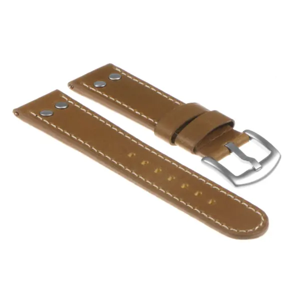 Ds14.17 DASSARI Vintage Leather Watch Strap In Biege