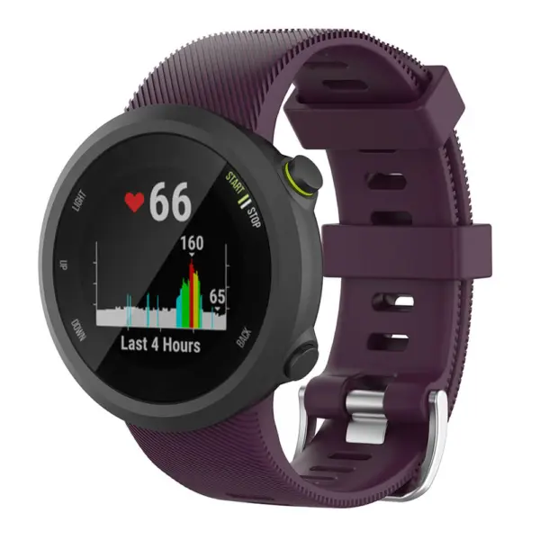 G.r45.18 Main Purple StrapsCo QuickFit 22 Silicone Rubber Watch Band Strap For Garmin Forerunner 4545S & Swim 2