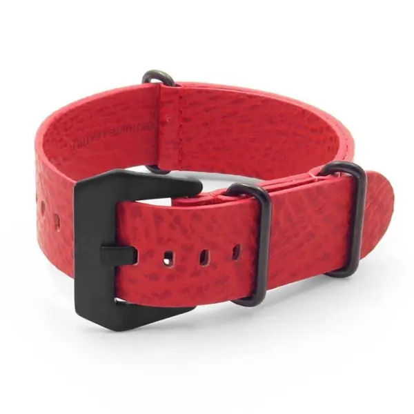 DASSARI Concrete dn4.6.mb Textured Italian Leather NATO Strap in