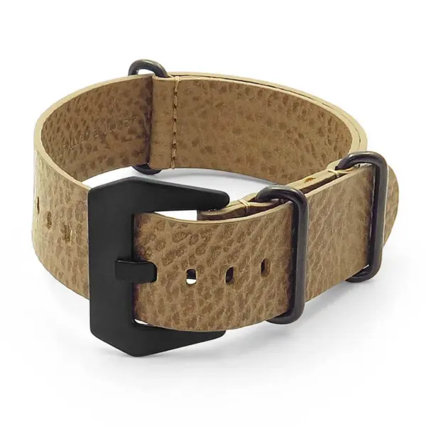 DASSARI Concrete dn4.3.mb Textured Italian Leather NATO Strap in