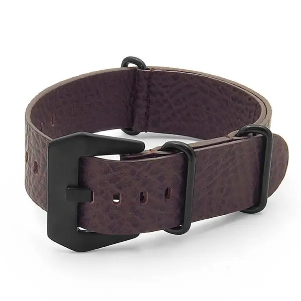 DASSARI Concrete dn4.2.mb Textured Italian Leather NATO Strap in