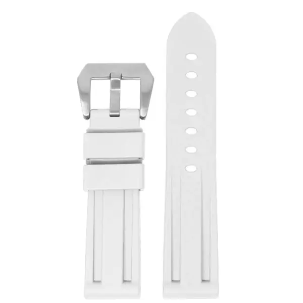 fk22.22 Up White DASSARI Heavy Duty FKM Rubber Watch Band Strap 22mm 24mm