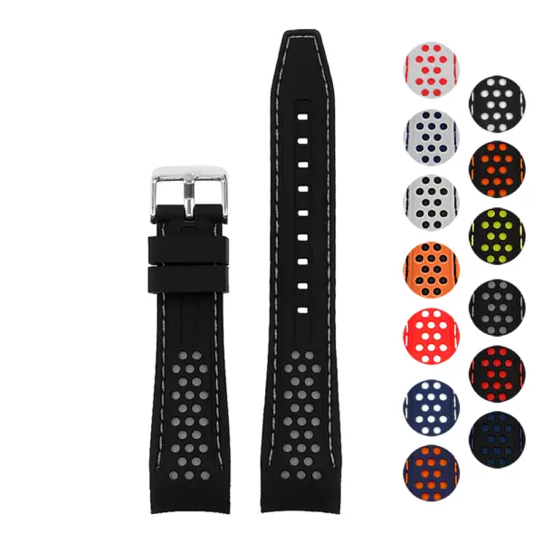 Rubber Perforated Rally Strap with Curved Ends For MoonSwatch #1