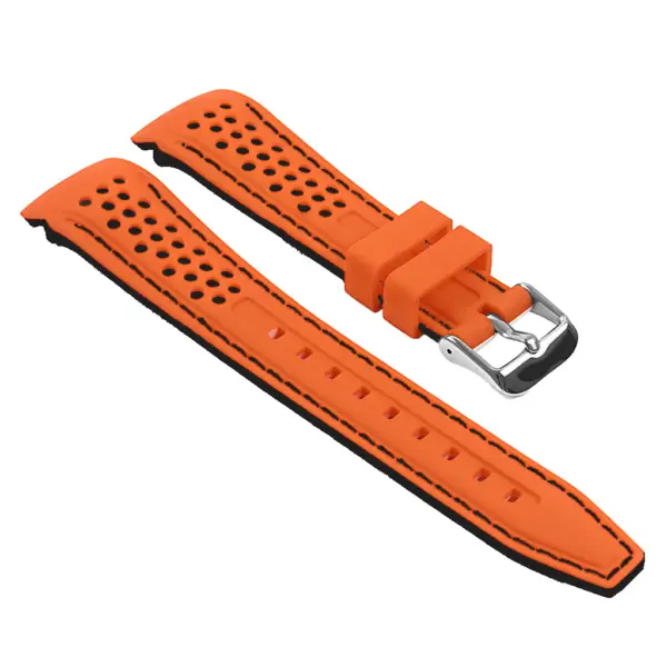 Rubber Perforated Rally Strap with Curved Ends For MoonSwatch #16