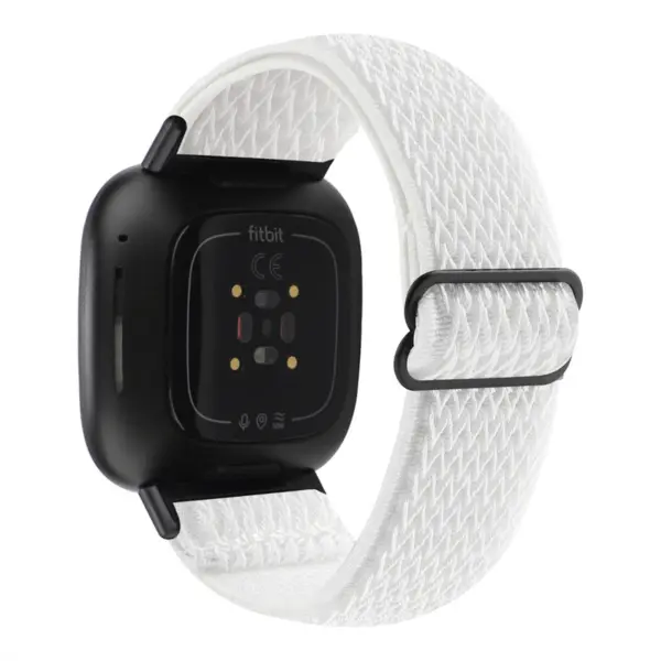 fb.ny41.22 Back White StrapsCo Nylon Strap for Fitbit Versa 3 Fitbit Sense Nylon Canvas