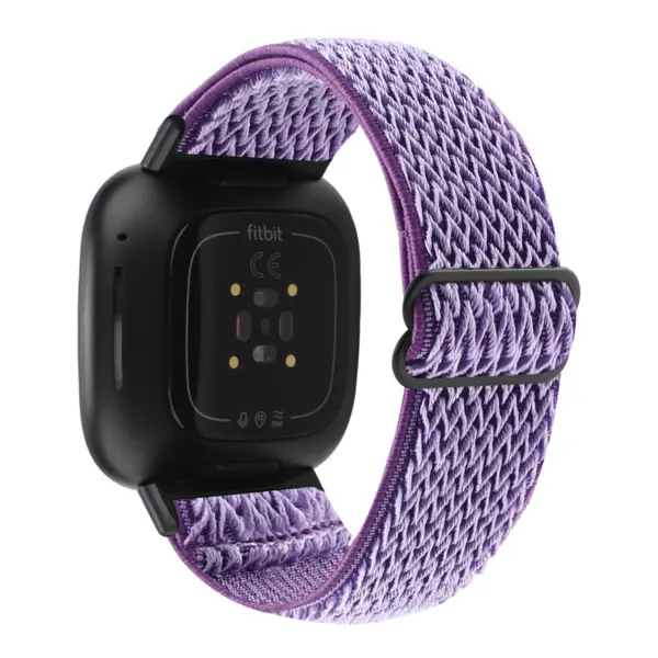 fb.ny41.18 Back Purple StrapsCo Nylon Strap for Fitbit Versa 3 Fitbit Sense Canvas