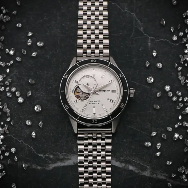 m.mb2 creative4 vintage beads of rice bracelet seiko presage stainless steel watchband watch band