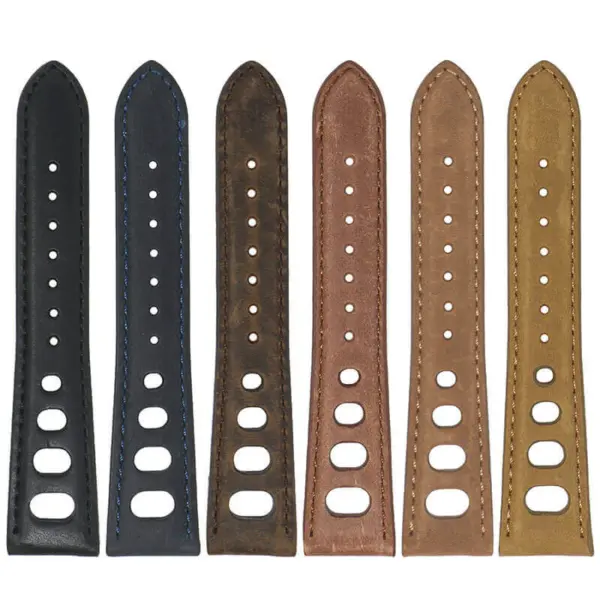 DASSARI Distressed Leather Rally Watch Strap Band ra7 All Color Gallery