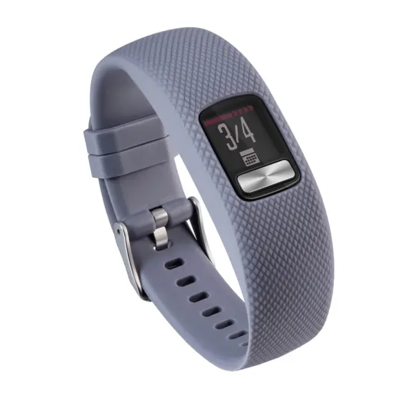 G.r38.7 Main Grey StrapsCo Silicone Rubber Watch Band Strap For Garmin Vivofit 4 Small Large