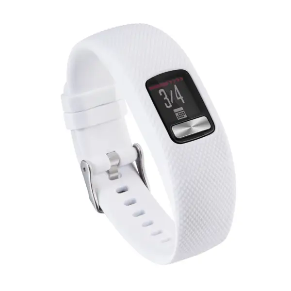 G.r38.22 Main White StrapsCo Silicone Rubber Watch Band Strap For Garmin Vivofit 4 Small Large