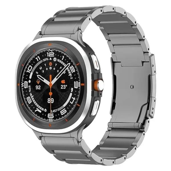 s.m15.gb Front Gunmetal StrapsCo Titanium Bracelet Watch Band Strap for Samsung Galaxy Watch Ultra