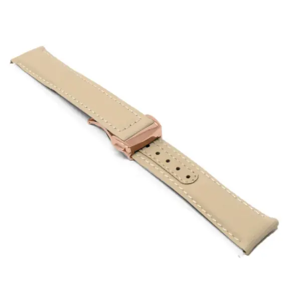 kd8.17.17.rg Angle Beige Dassari Sailcloth Explorer Watch Band Strap with Deployant Clasp 19mm 20mm 21mm 22mm