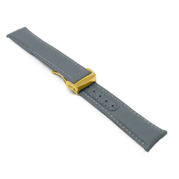 kd8.7.7.yg Angle Grey Dassari Sailcloth Explorer Watch Band Strap with Deployant Clasp 19mm 20mm 21mm 22mm