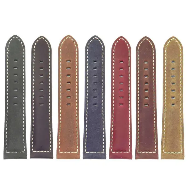 All Color DASSARI Salvage p560a Thick Padded Distressed Italian Leather Strap w Pre V Buckle