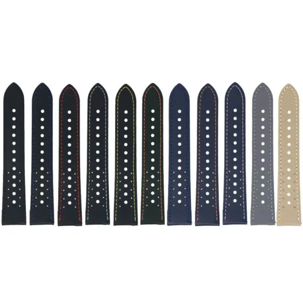 kd7 All Color DASSARI Perforated Sailcloth Watch Band Strap 19mm 20mm 22mm