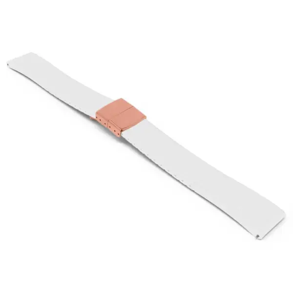 fk27.22.rg White Main DASSARI Gridline Cut To Size Daytona Style FKM Rubber Watch Band Strap 20mm 22mm