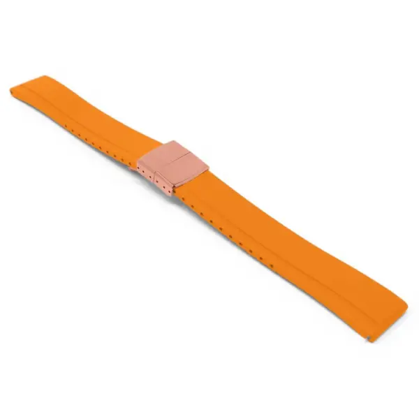 fk27.12.rg Orange Main DASSARI Gridline Cut To Size Daytona Style FKM Rubber Watch Band Strap 20mm 22mm