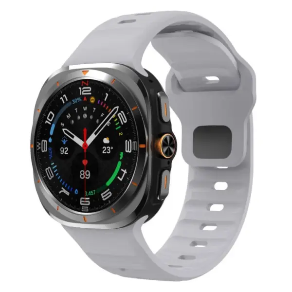 s.r37.7a Front Light Grey StrapsCo Active Band Watch Strap for Samsung Galaxy Watch Ultra