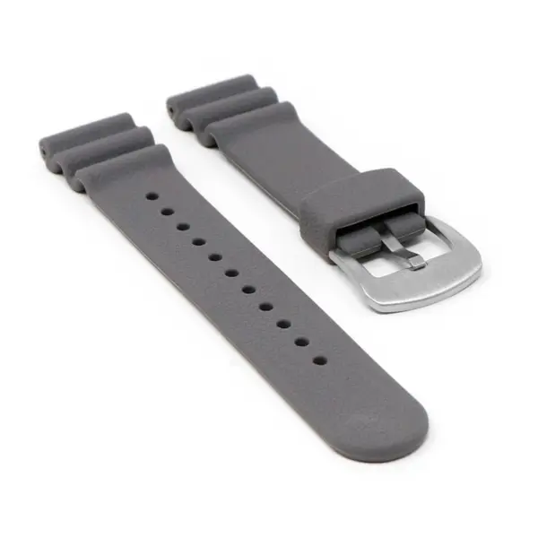 r.sk7.7 Angle Grey StrapsCo Wave Pebbled Rubber Watch Band Strap 22mm Seiko Diver