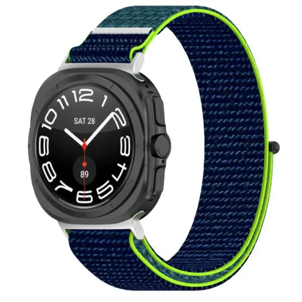 s.ny12.11 Front Lime Green StrapsCo Nylon Comfort Watch Band Strap for Samsung Galaxy Watch Ultra
