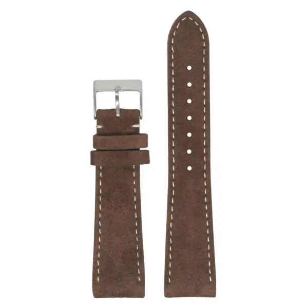 st34.2 Main Brown StrapsCo Classic Suede Leather Watch Band Strap Mens Quick Release 16mm 18mm 19mm 20mm 21mm 22mm 24mm 1
