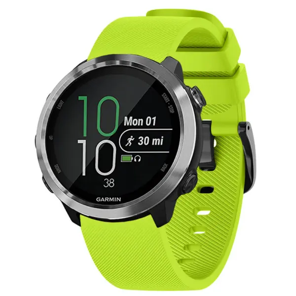 G.r51.11 Main Green StrapsCo Silicone Rubber Watch Band Strap For Garmin Vivomove, Vivoactive & Forerunner