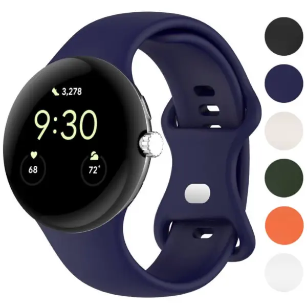 pw.r1 Gallery Blue StrapsCo Active Band Google Pixel Watch 3 45mm