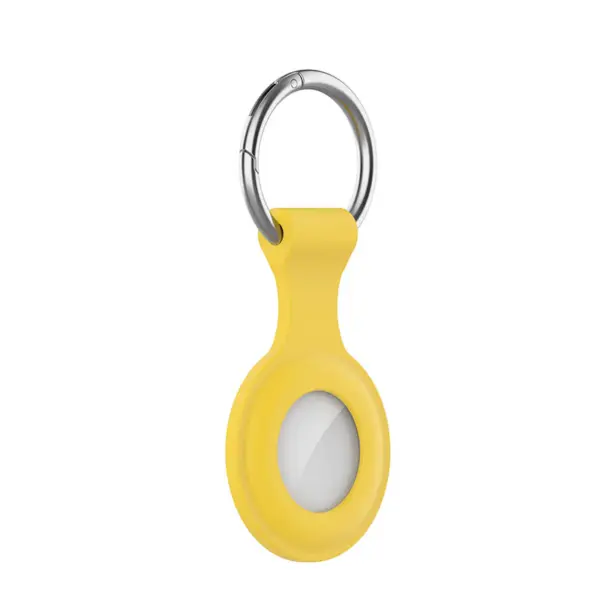 A.at12.10 Main Yellow StrapsCo Rubber Keychain Apple AirTag Holder Protective Case