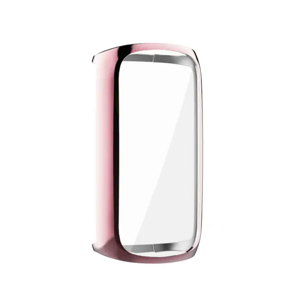 fb.pc17.rg Main Rose Gold StrapsCo TPU Smart Watch Protective Case Fitbit Luxe Protector