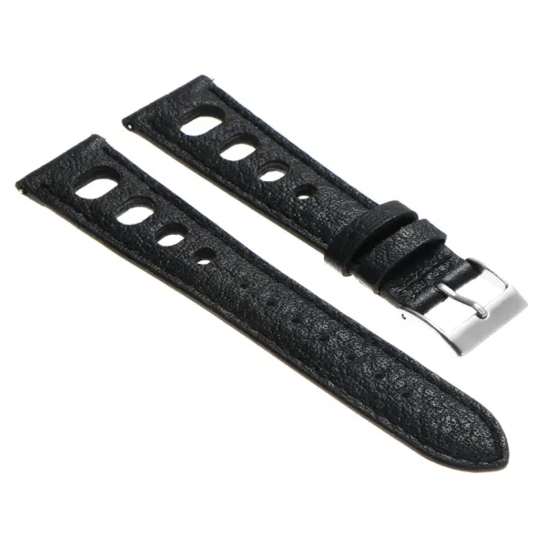 Ra5.1 DASSARI Leather Rally Strap In Black