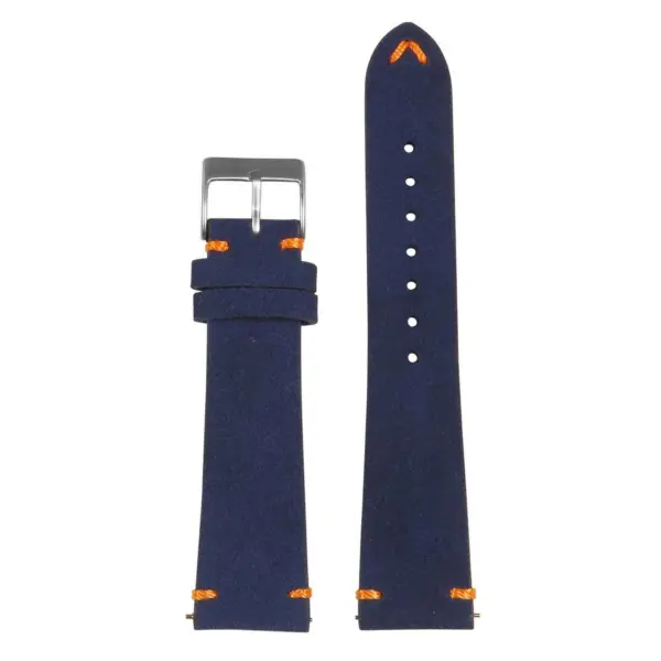 St28.5.12 Upright Suede Watch Strap In Blue & Orange