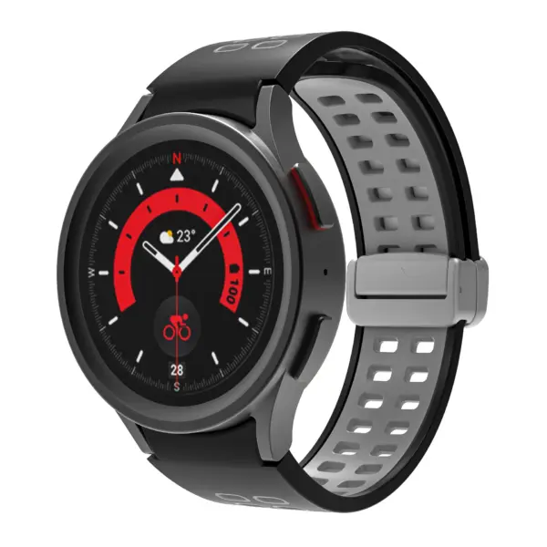 Mag-Clasp Color Block Strap For Samsung Galaxy Watch 6 #3