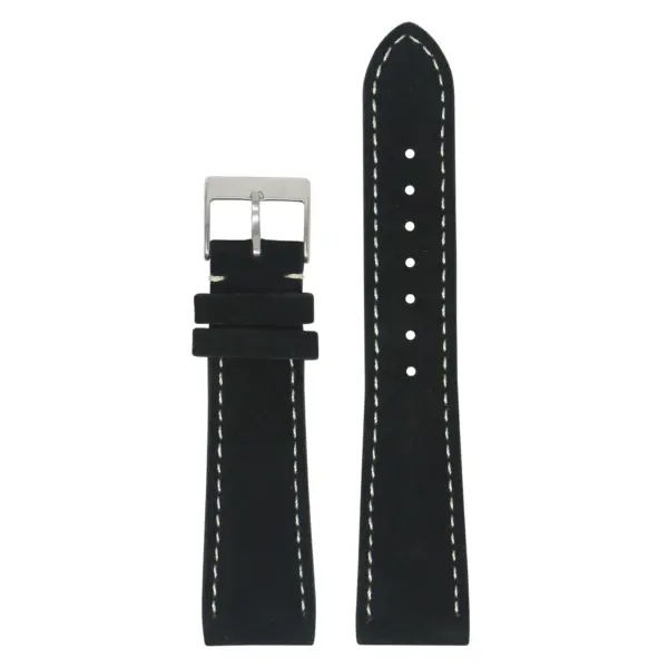 st34.1 Main Black StrapsCo Classic Suede Leather Watch Band Strap Mens Quick Release 16mm 18mm 19mm 20mm 21mm 22mm 24mm